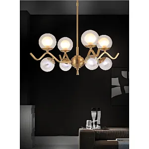Nordic modern luxury 8 lights chandelier copper lighting