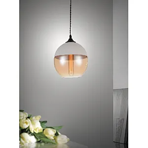 Nordic style modern amber glass pendant light for dining