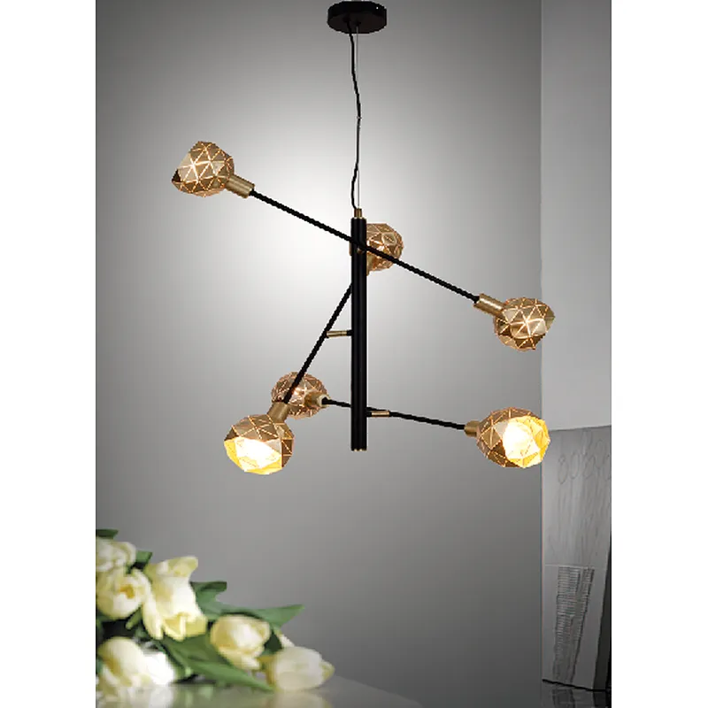 Nordic industrial style creative luxury metal pendant light
