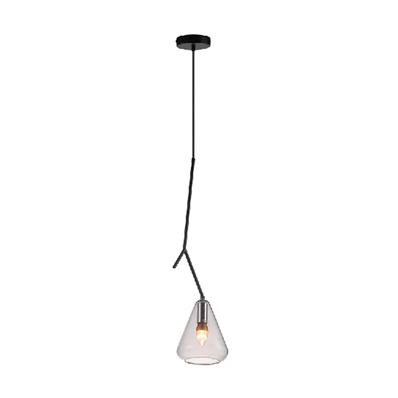 Frosted blue glass pendant light for dining coffee shop