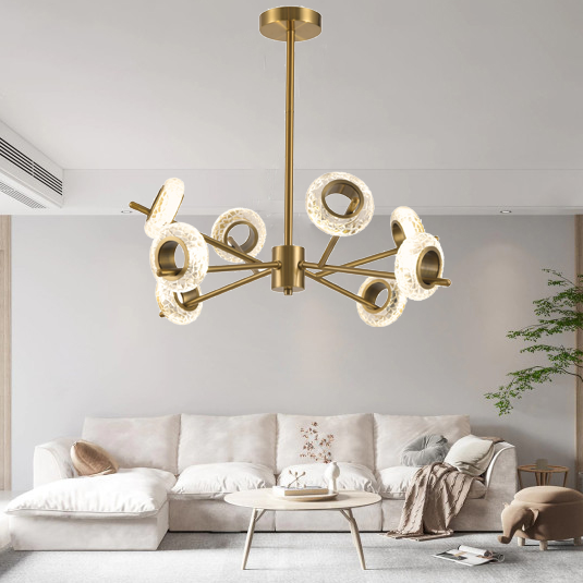 European style modern LED chandelier lamp brass chandelier light