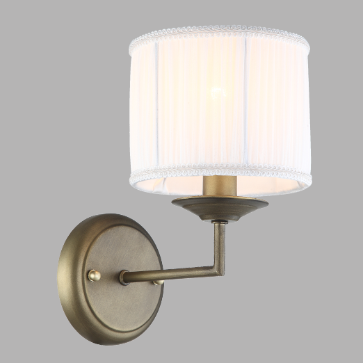 European traditional classic white cloth cover wall lamp