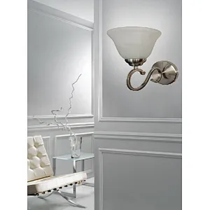 European traditional retro sand silver wall lamp bedside