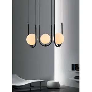 Nordic modern simple glass ceiling pendant light indoor