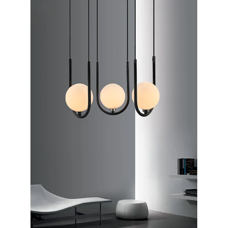 Nordic modern simple glass ceiling pendant light indoor