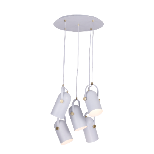 American style modern matte white painting pendant light