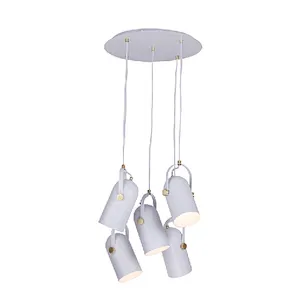 American style modern matte white painting pendant light