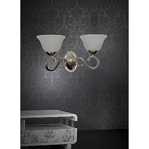 European traditional vintage sand silver 2 lights wall lamp house