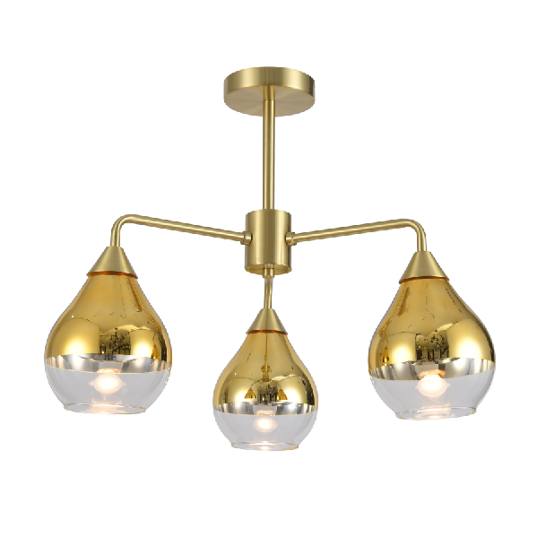 High quality Dubai Style luxury modern glass ceiling light gold