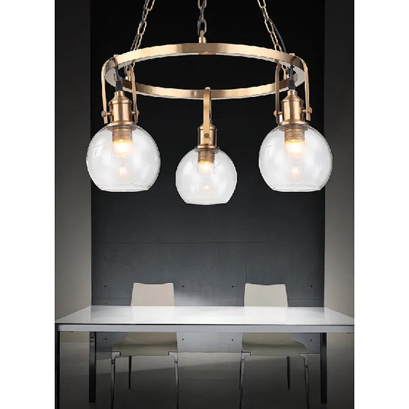 Nordic classic modern clear glass chandelier home decoration