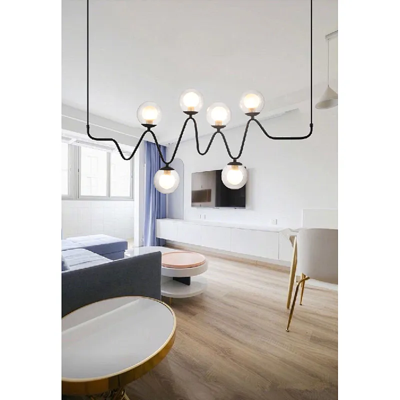 European modern contracted creative wave pendant light