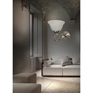 European traditional retro sand silver wall lamp bedside