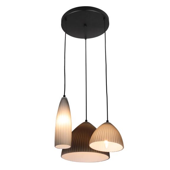 Nordic style modern elegant 3 lights glass pendant light