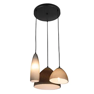 Nordic style modern elegant 3 lights glass pendant light