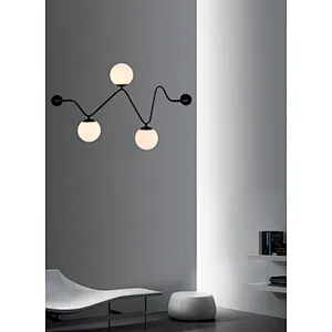 Nordic new design modern creative three white glasses wall lamp