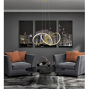 Nordic postmodern creative luxury gold 42W LED pendant light