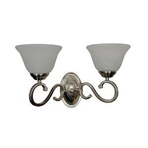 European traditional vintage sand silver 2 lights wall lamp house