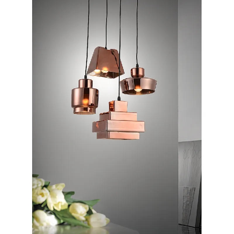 Europe type post-modern contracted 4 glasses pendant light