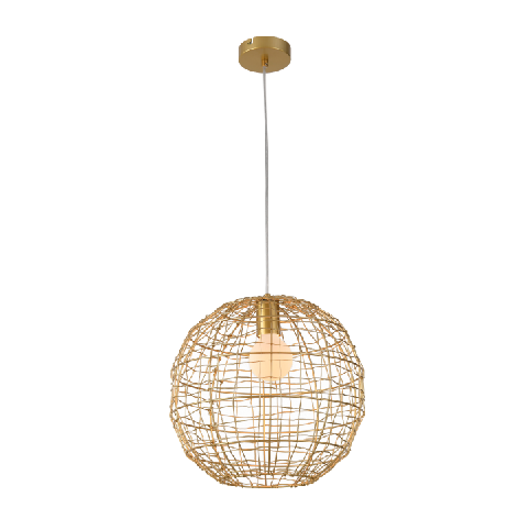 Industrial rustic painting cage light metal ball dining pendant light