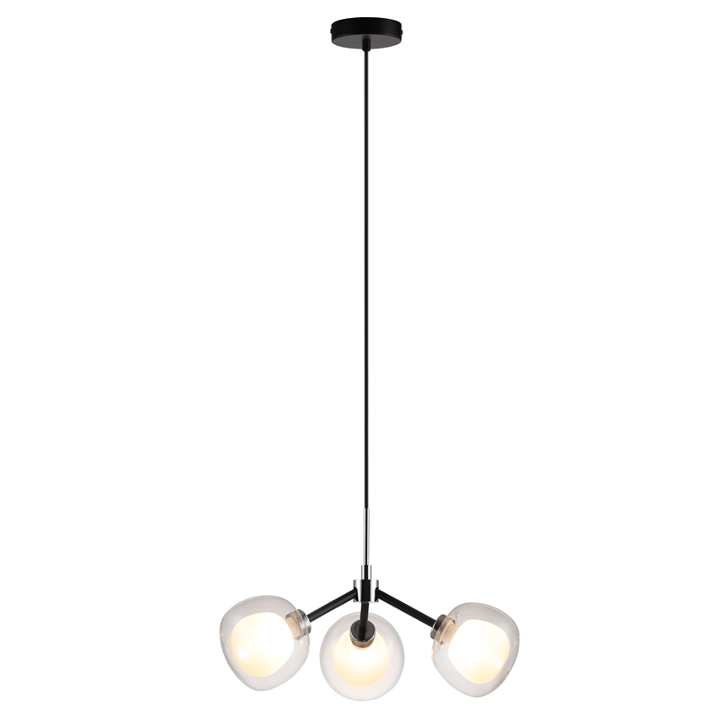 Europe modern contracted 3 lights glass pendant light