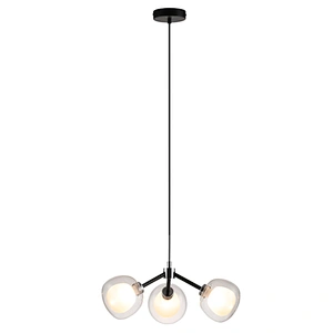 Europe modern contracted 3 lights glass pendant light