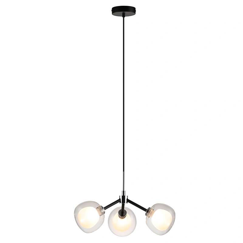 Europe modern contracted 3 lights glass pendant light