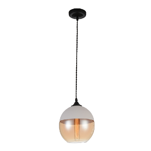 Nordic style modern amber glass pendant light for dining