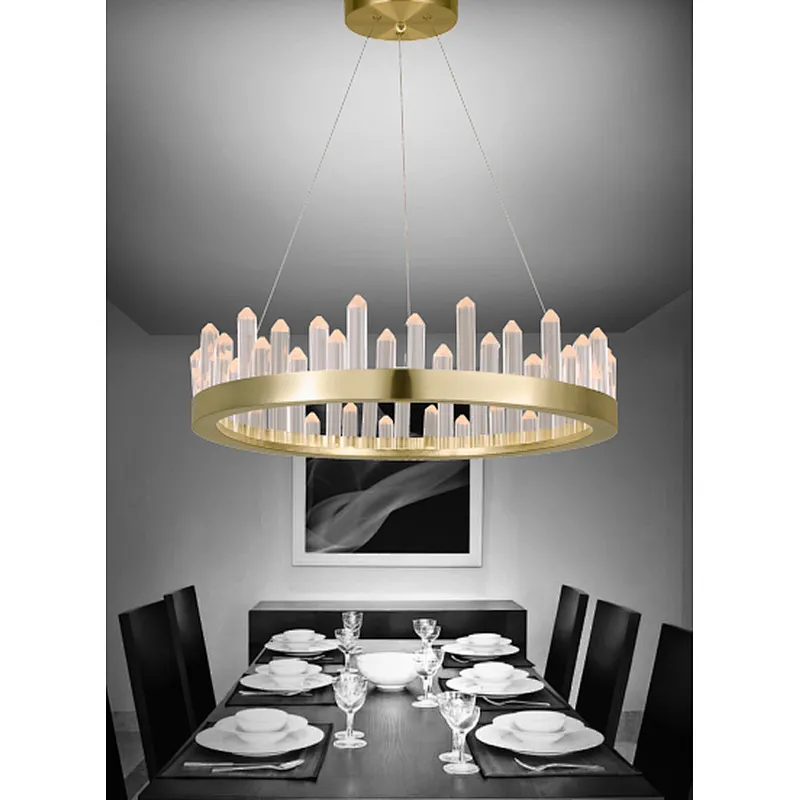 Nordic modern luxury LED crystal chandelier pendant light