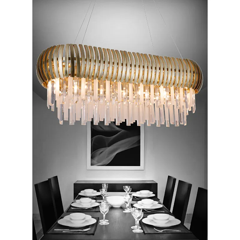 European modern luxury gold chandelier pendant light beautiful crystal chandelier for home hotel villa