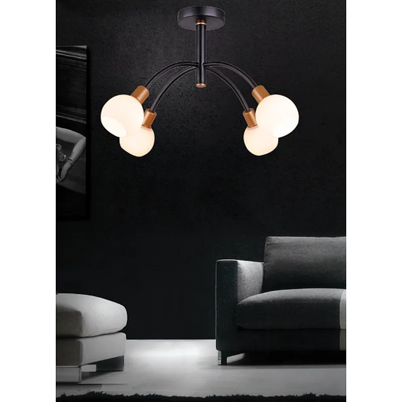 Nordic modern white glass ceiling light for home hotel