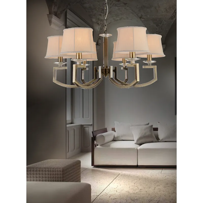 European traditional classic antique brass plating chandelier
