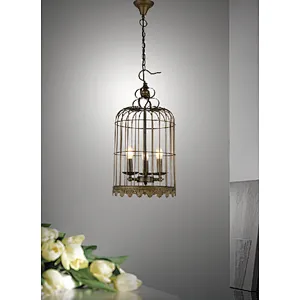 Classic American style vintage metal birdcage pendant light
