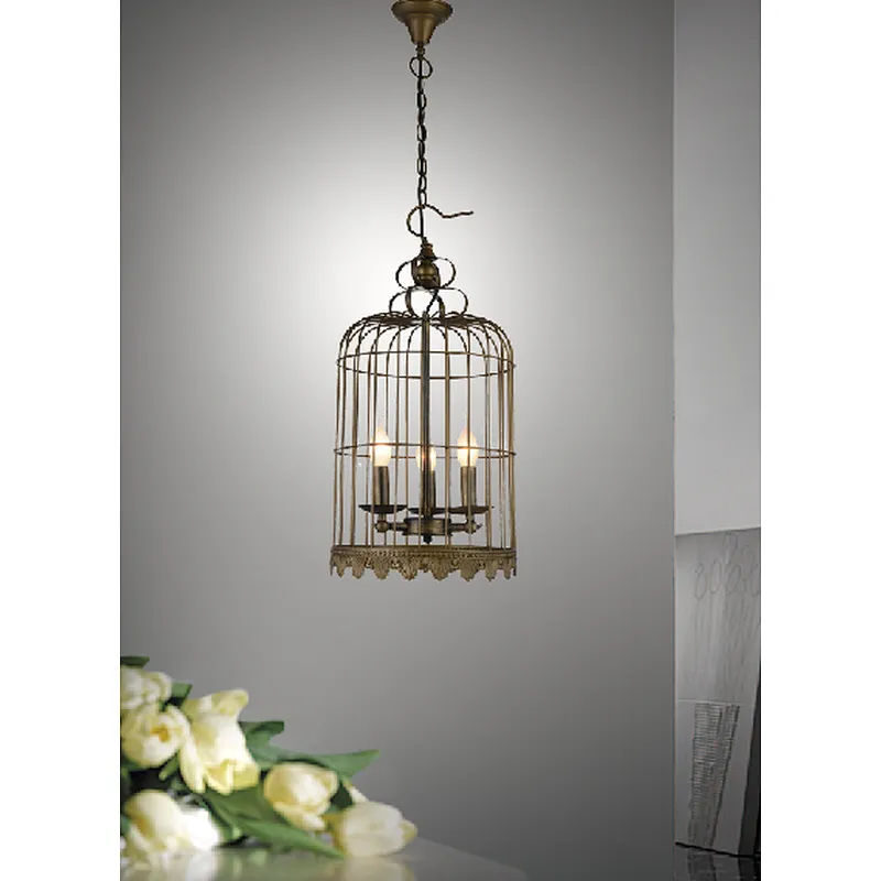 Classic American style vintage metal birdcage pendant light