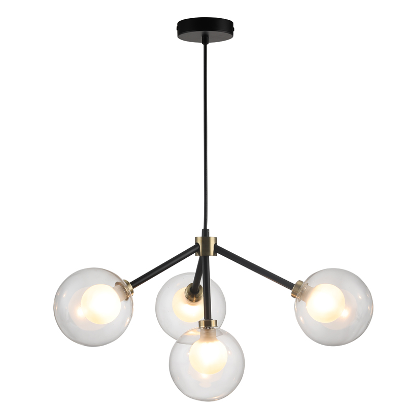 Nordic modern contracted 4 lights glass pendant light