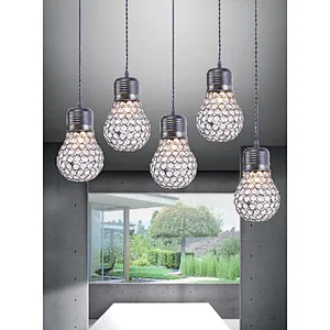 American style vintage small crystal bulb pendant light