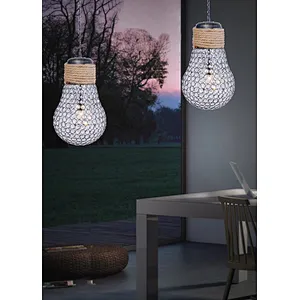 American vintage industrial crystal bulb pendant light