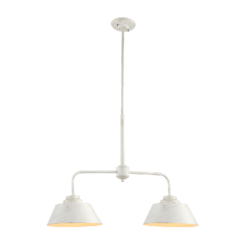 European vintage white brushed gold painting pendant light