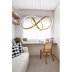 Nordic postmodern creative luxury gold 42W LED pendant light