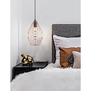 industrial rustic rose gold pendant light