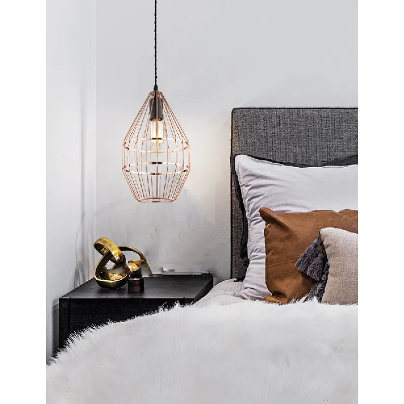 industrial rustic rose gold pendant light