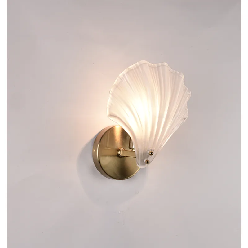 2023 French luxury frosted shell wall lamp new design modern style wall lights
