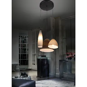 Nordic style modern elegant 3 lights glass pendant light