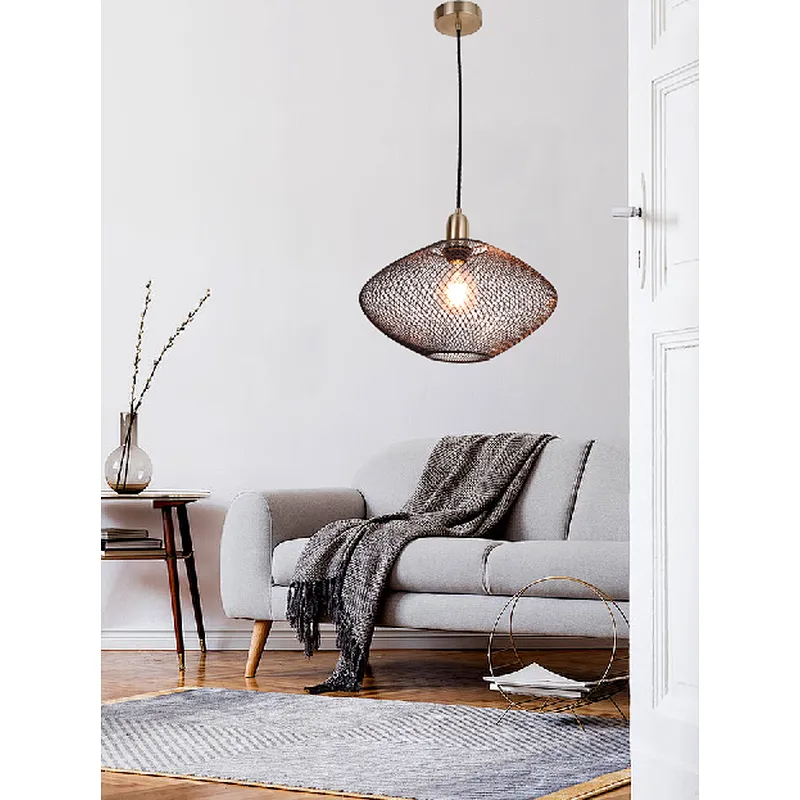 European style black hollowed metal pendant lamp dining chandeliers made in China