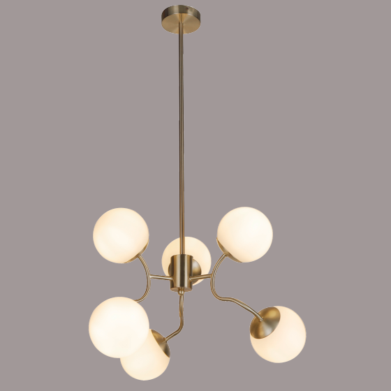 Nordic style modern white glass chandelier pendant lamp