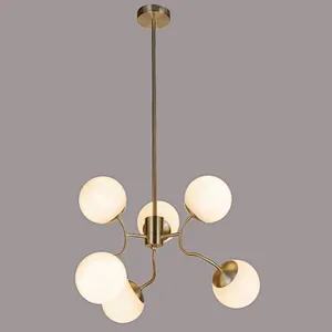 Nordic style modern white glass chandelier pendant lamp