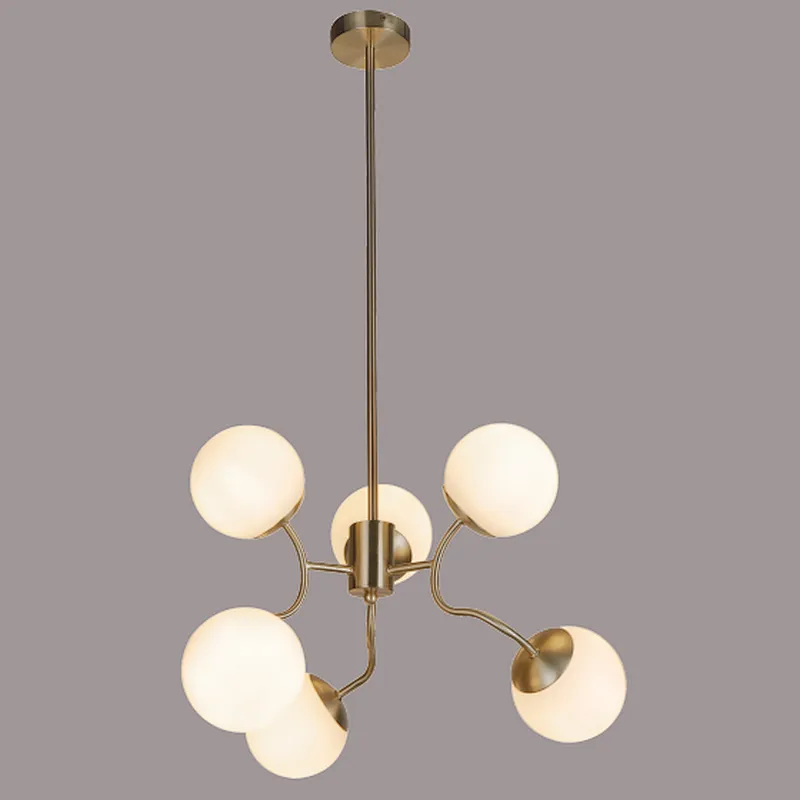 Nordic style modern white glass chandelier pendant lamp