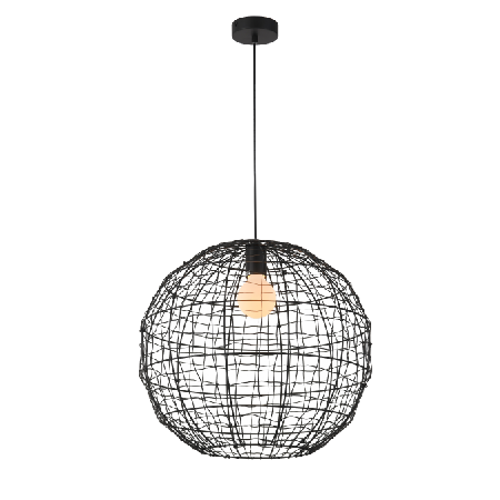 European classic dumb black metal ball dining room pendant lamp made in China