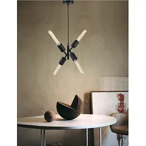 2022 American style retro industrial style black dining pendant light