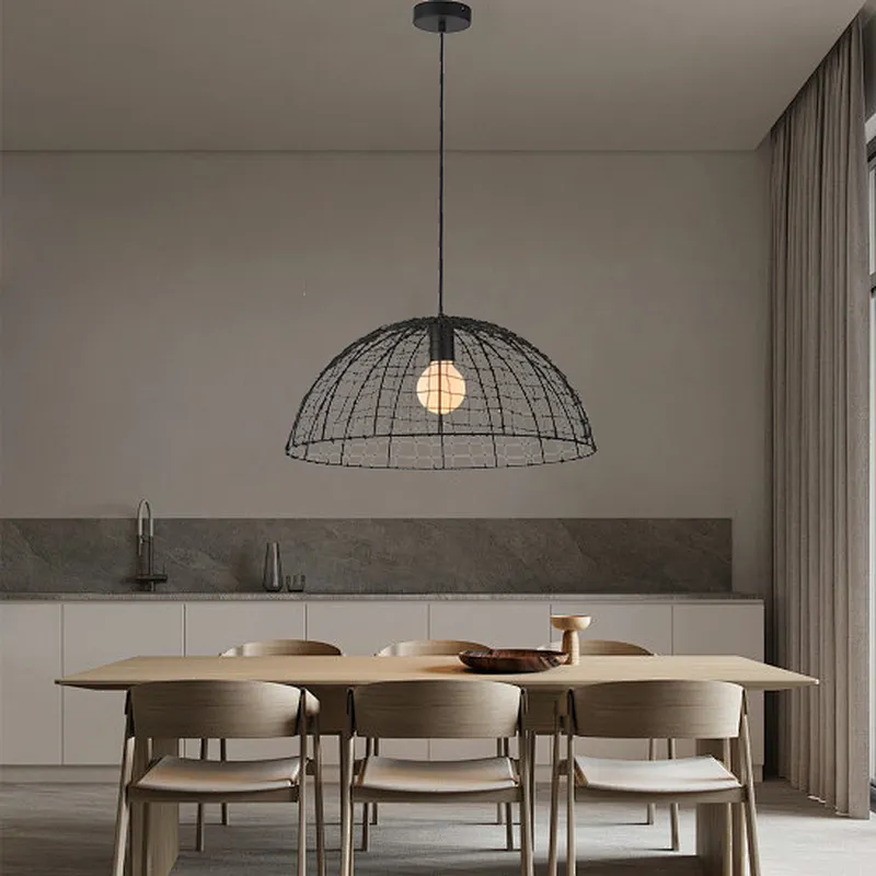 Zhongshan factory selling postmodern painting pendant light matte black metal pendant lamp