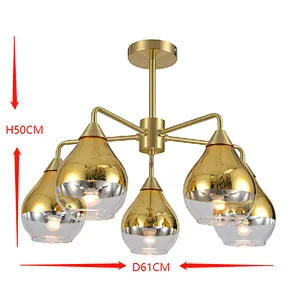 European contemporary gold ceiling lamp wholesale modern luxury E27 ceiling lamp for house